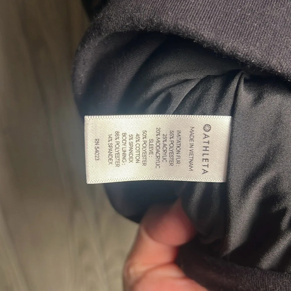 ATHLETA Range Sherpa Jacket, Black, Size XS - Picture 6 of 6